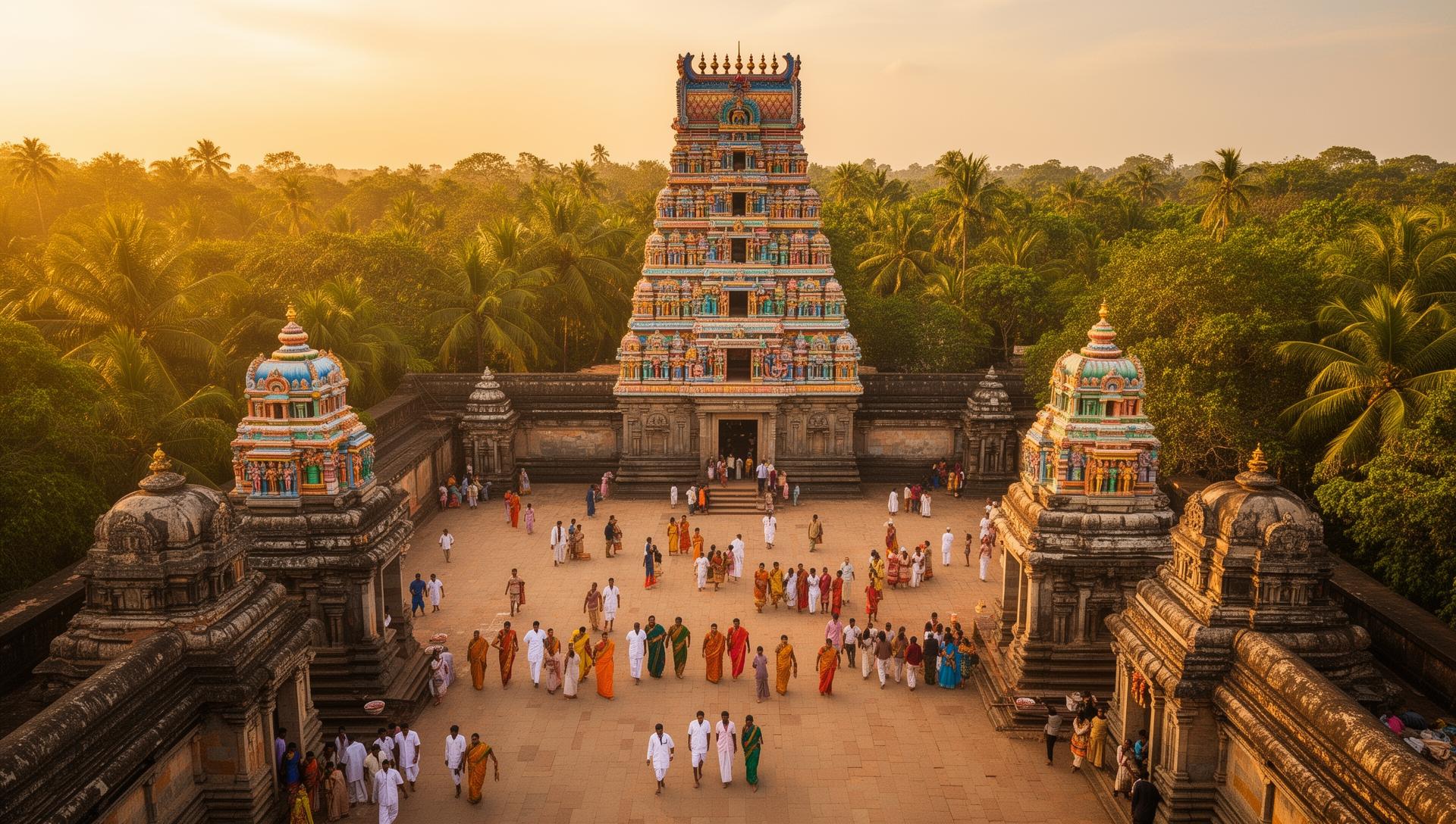 Temple aerial view