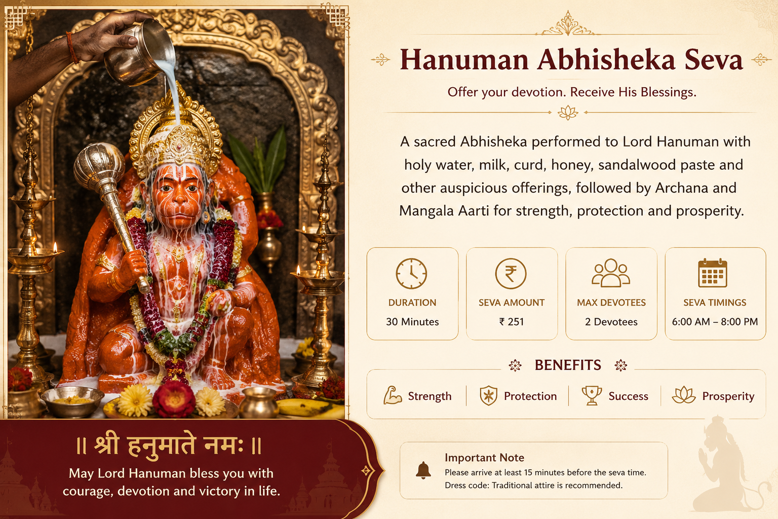 Hanuman Abhisheka Seva seva